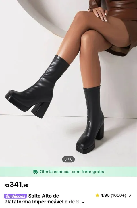 Vendo bota cano médio nunca usada 