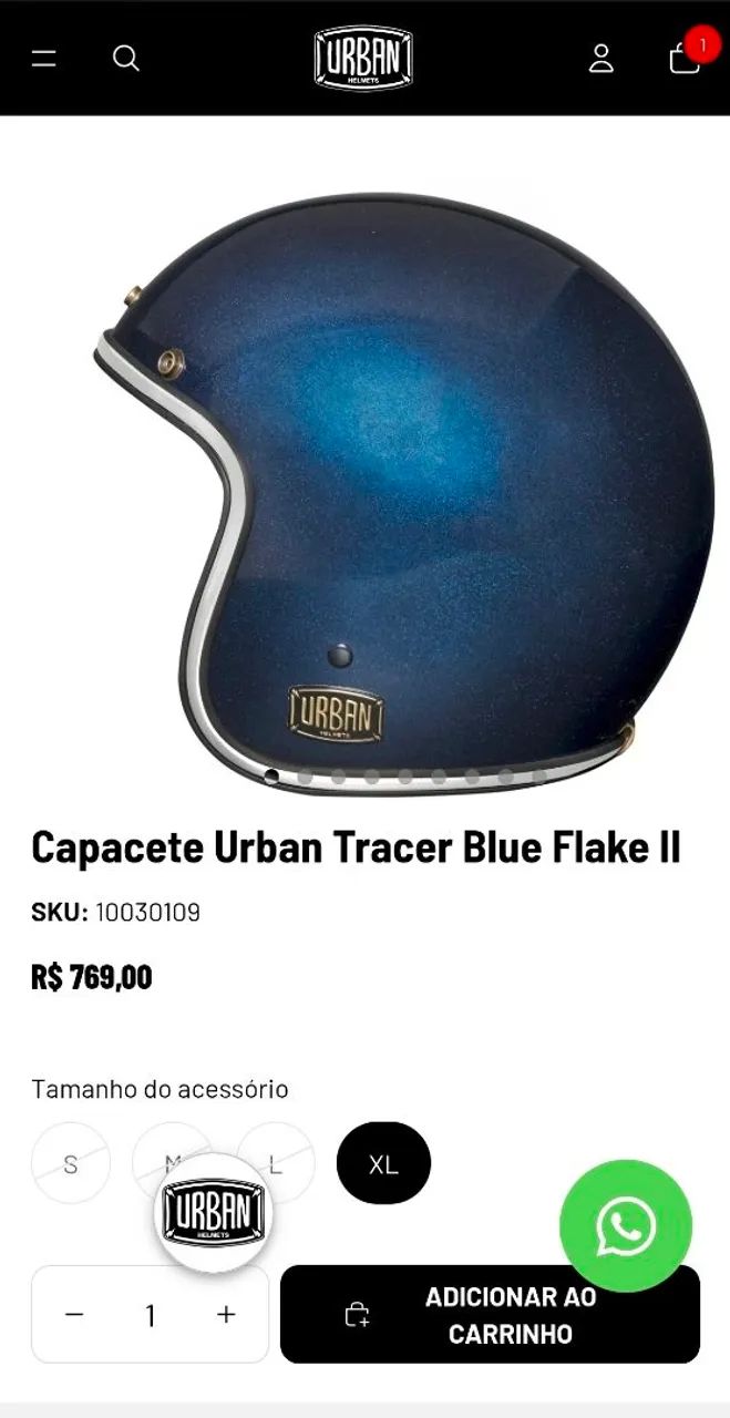 Capacete Urban Tracer Blue Flake II - Foto 3
