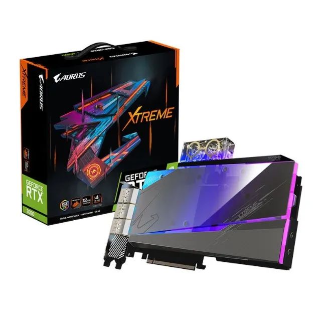 Placa de Video Gigabyte Geforce Rtx 3080 Aorus Xtreme Waterforce Wb 12gb Gddr6x 384-bit