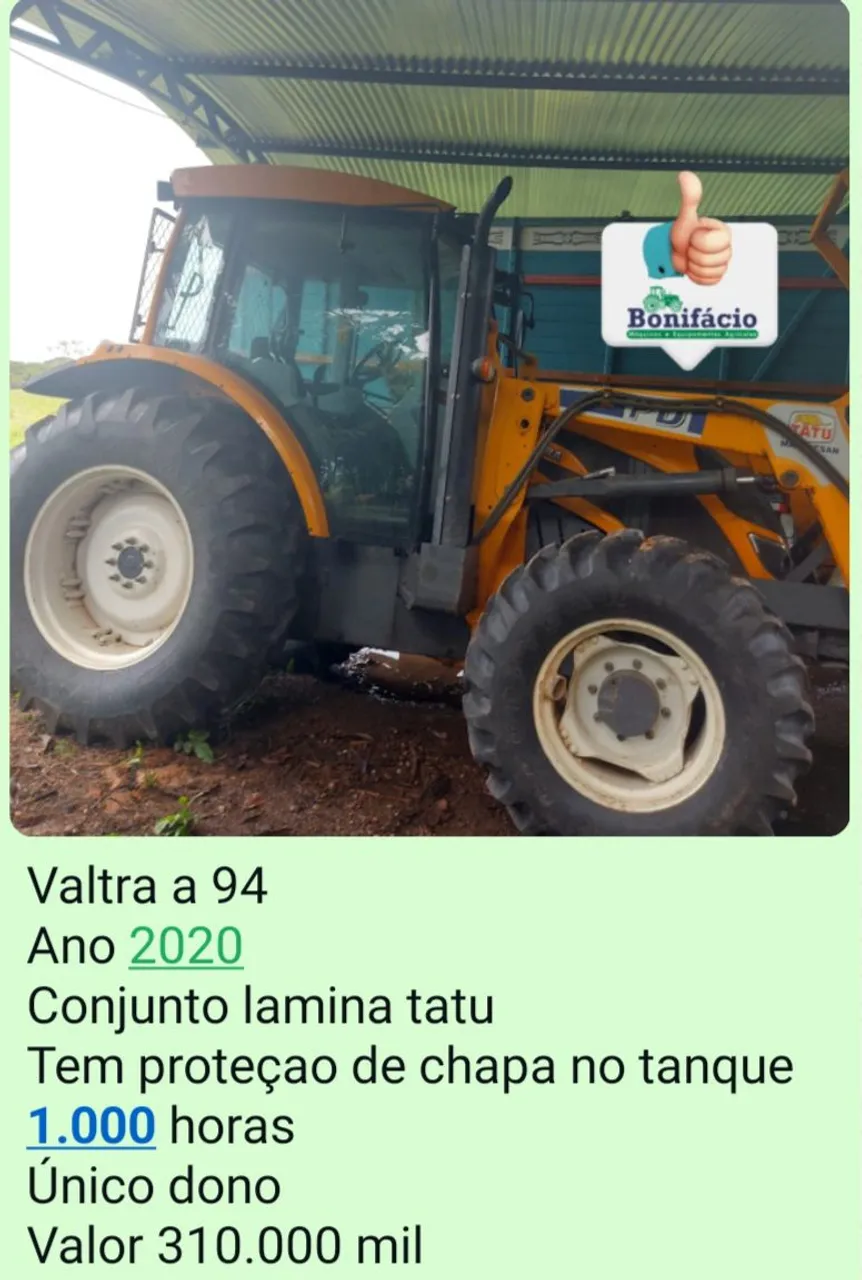 Valtra a 94 - 2020 com Conjunto Lâmina Tatu