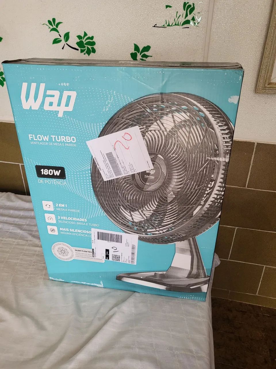 Ventilador de Mesa e Parede Wap Flow Turbo 180W 50 