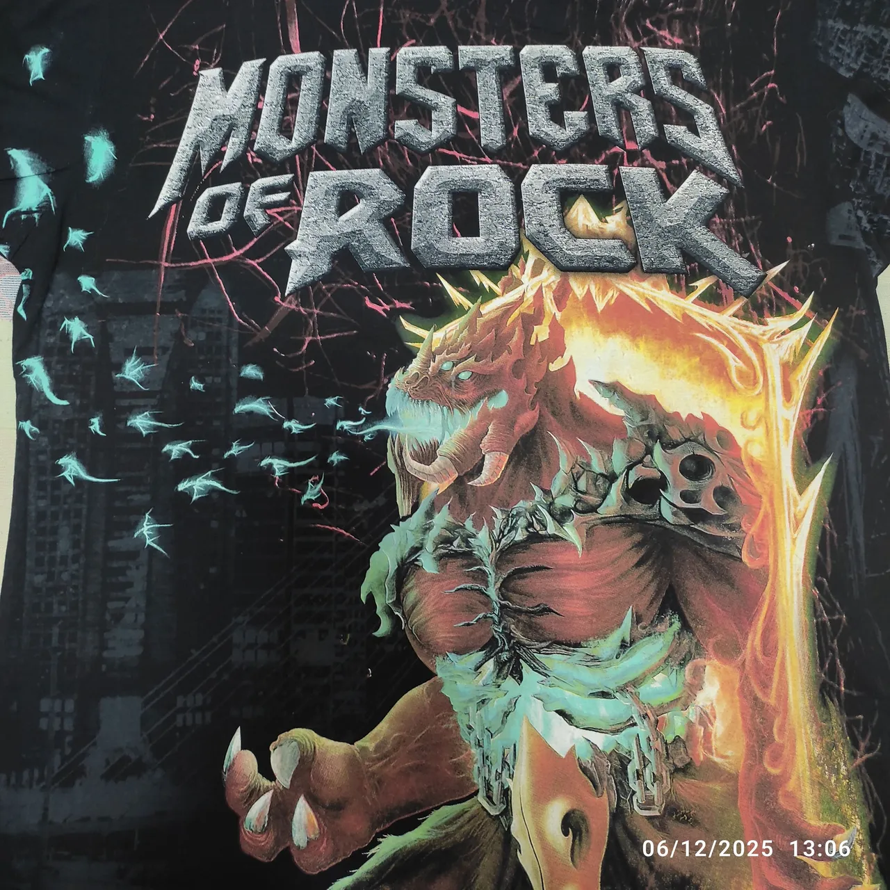 モンスター・オブ・ロック Tシャツ 1991(Lサイズ) Camisa Oficial do Monsters of Rock Donnington 1991 - Antiguidades