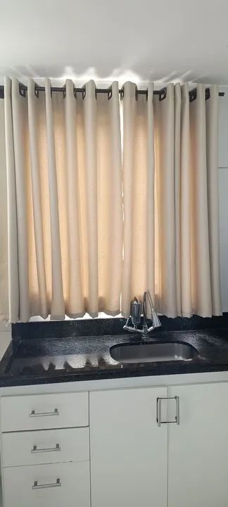 Cortinas para Sala - Bege Claro - 4,80m x 1,25m - Foto 3