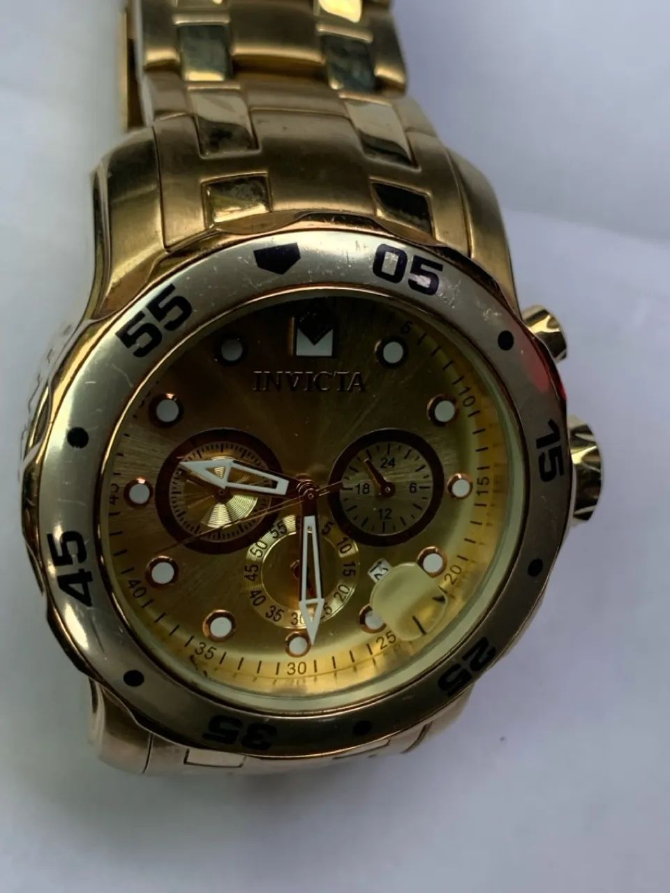 Vendo corrente, pulseira e anel banhado a ouro 18.  Relógio invicta original dos usa.  - Foto 5