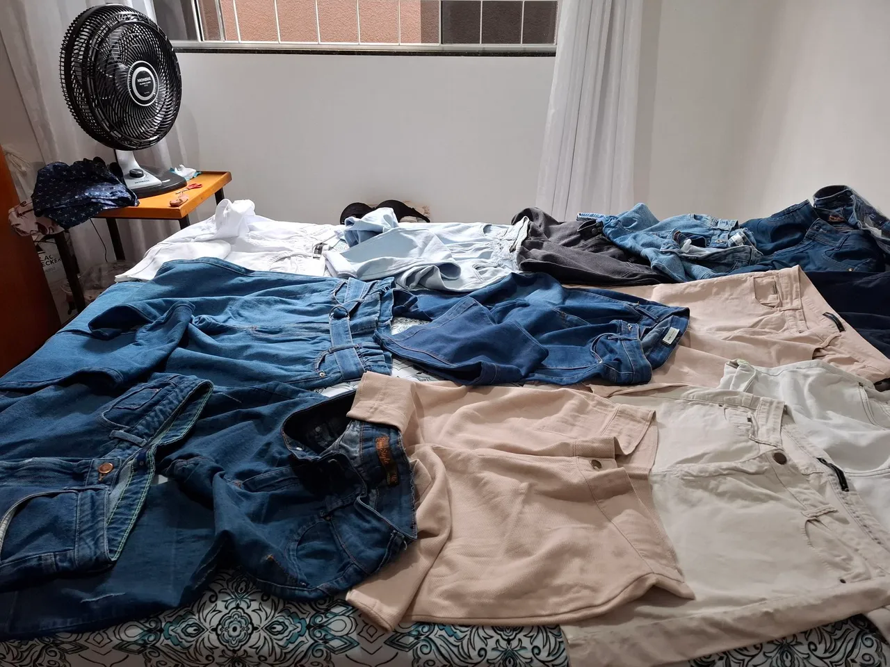 Lote de calças jeans e calças sociais