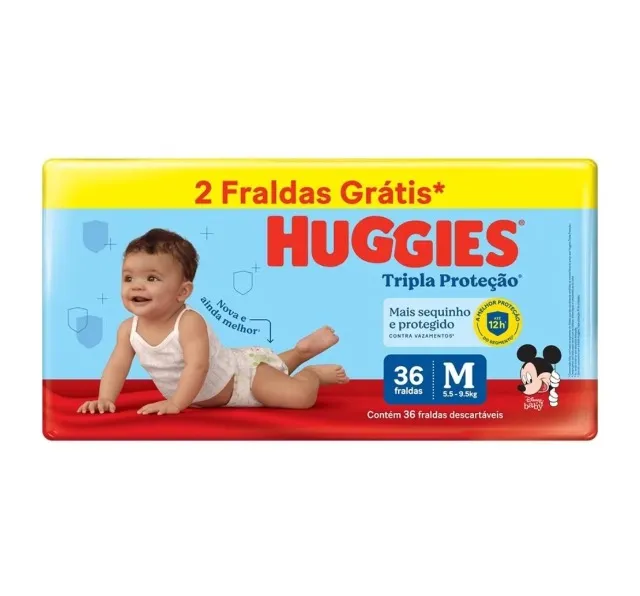 Fralda Huggies - 36un M