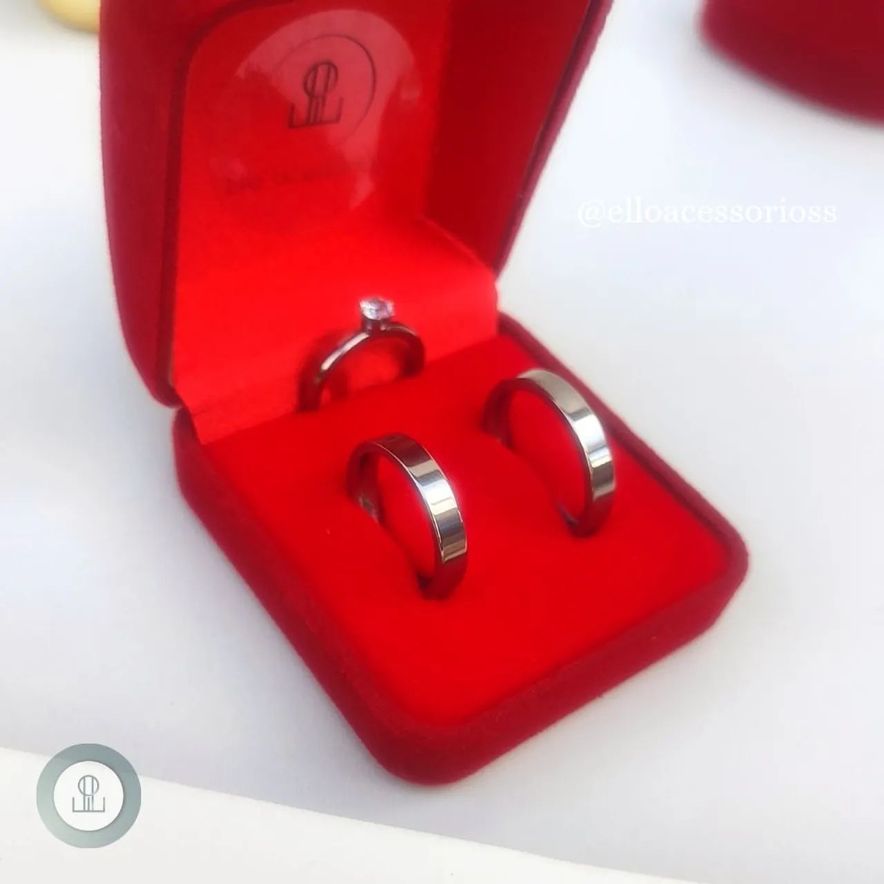 Alianças quadrada com 4mm - Foto 5