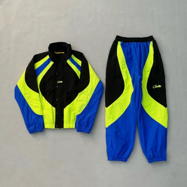Conjunto Corteiz Vertigo Shuku Jacket Preza Blue