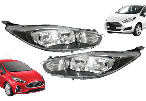 Farol Ford New Fiesta 2013 2014 2015 16 A 2019 Mascara Negra