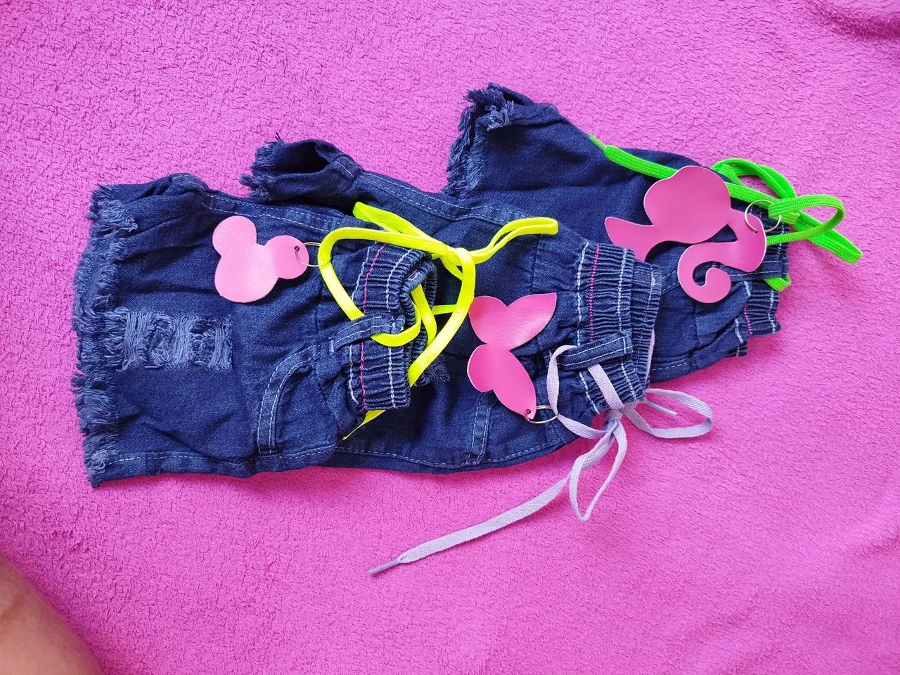 Shorts Jeans Infantil com Detalhes - Foto 2