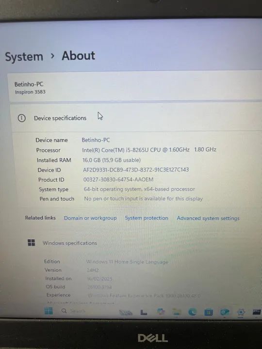 Notebook Dell i5 15 Polegadas - 16GB - 1TB (ACEITO Trocas por Drone )  - Foto 2