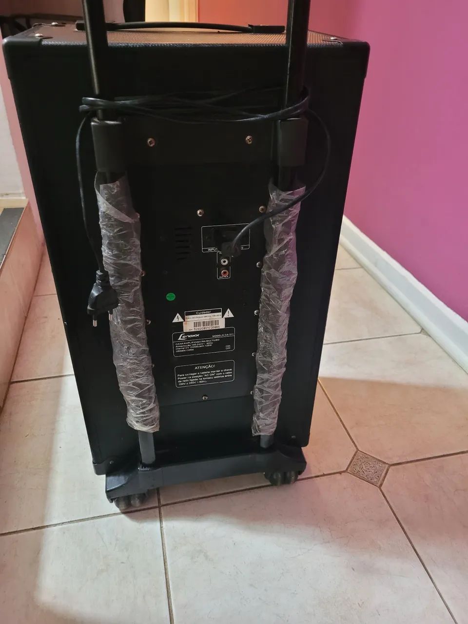 Caixa de Som Lenoxx 130W RMS com Bluetooth, Microfone e Karaoke - Foto 4