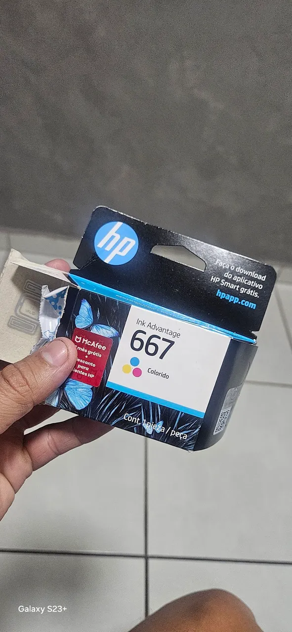 Cartucho de Impressora HP 667 Colorido - Original