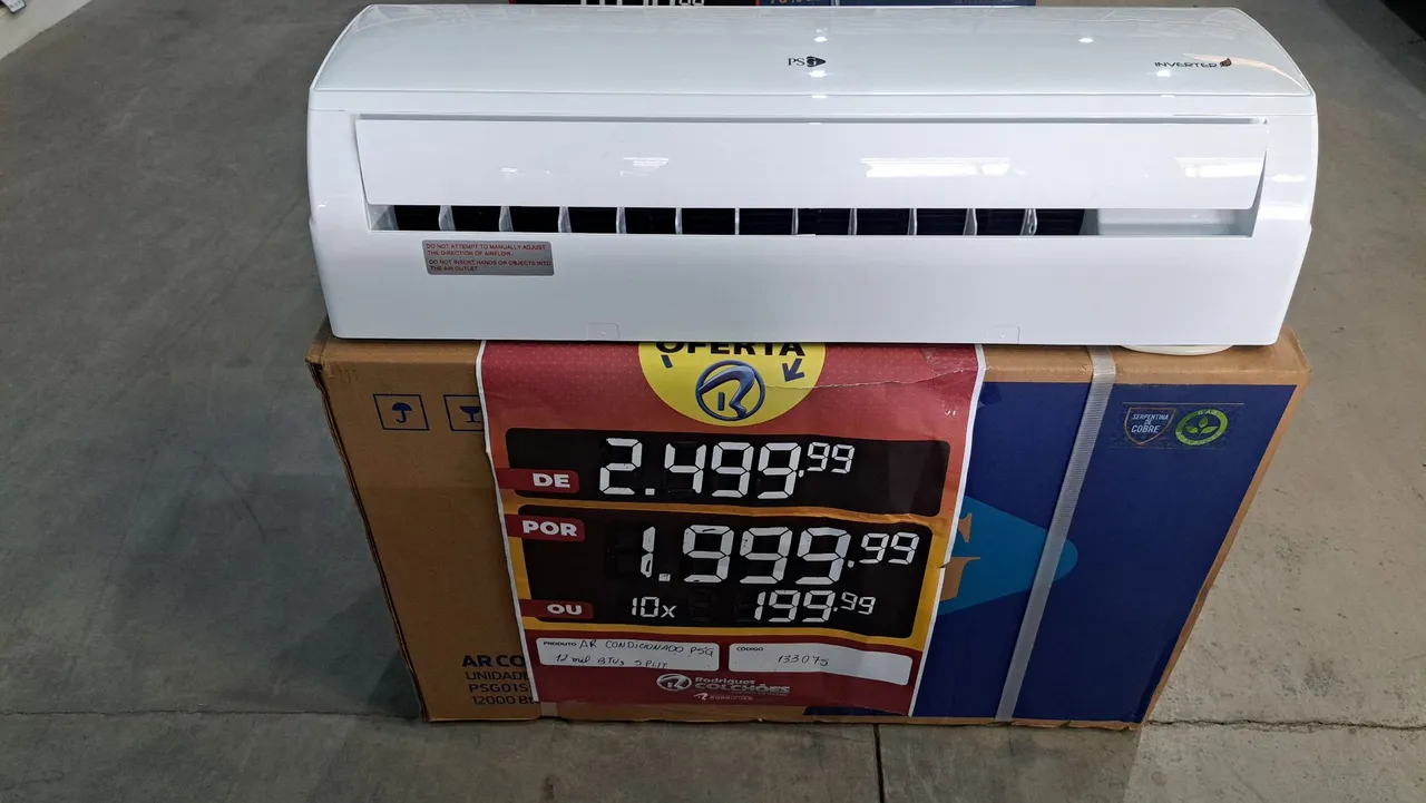 Ar Condicionado Split 12.000 BTUs Inverter - PSG01S - R$ 1.999,99