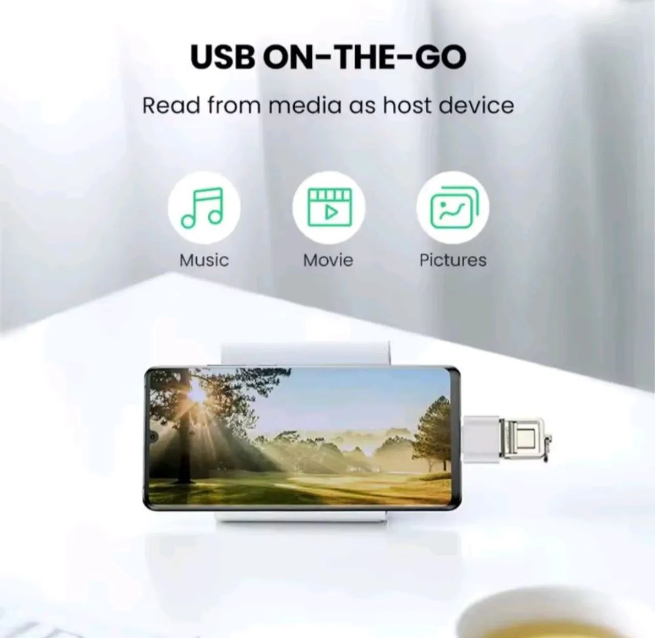 OTG dispositivo USB para Smartphone R$ 6,00. - Foto 3