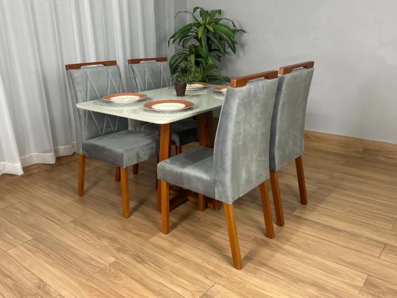 Mesa de Jantar 1.20×0.80 Com 4 Cadeiras- Entrega Rápida - Foto 2
