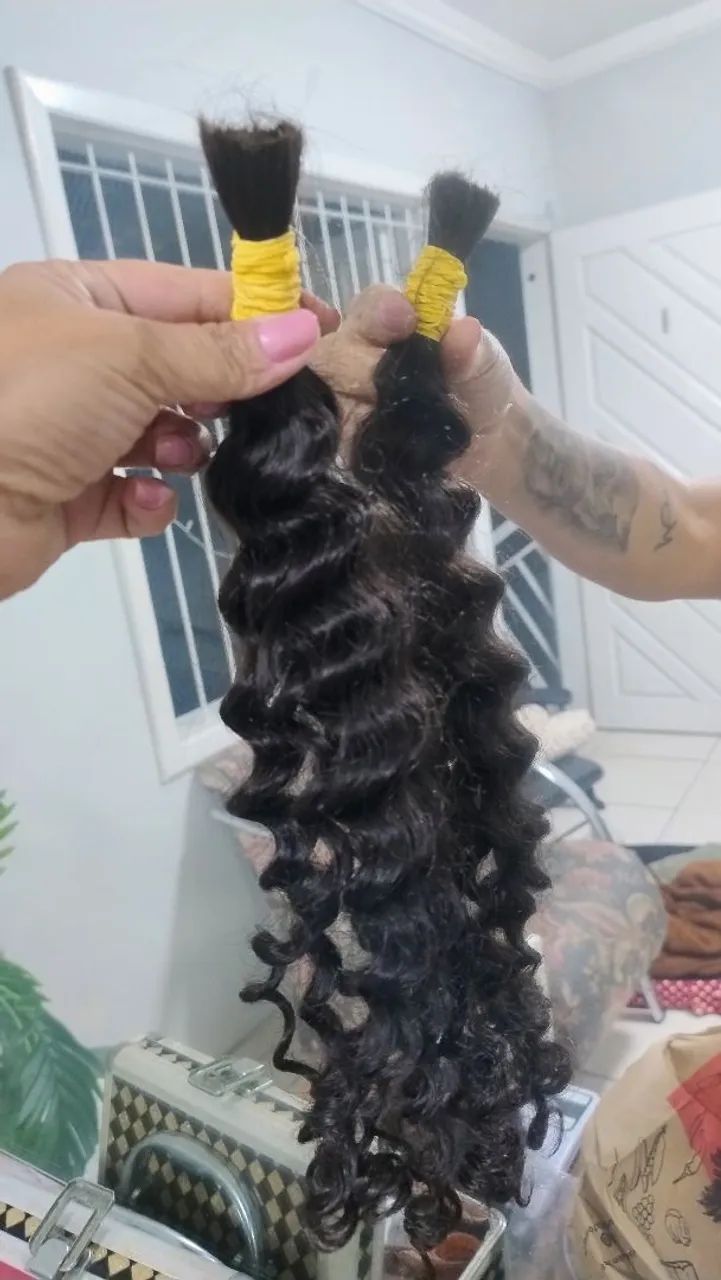 Mega Hair Cabelo Humano - 2 Mechas - Ondulado - Foto 2