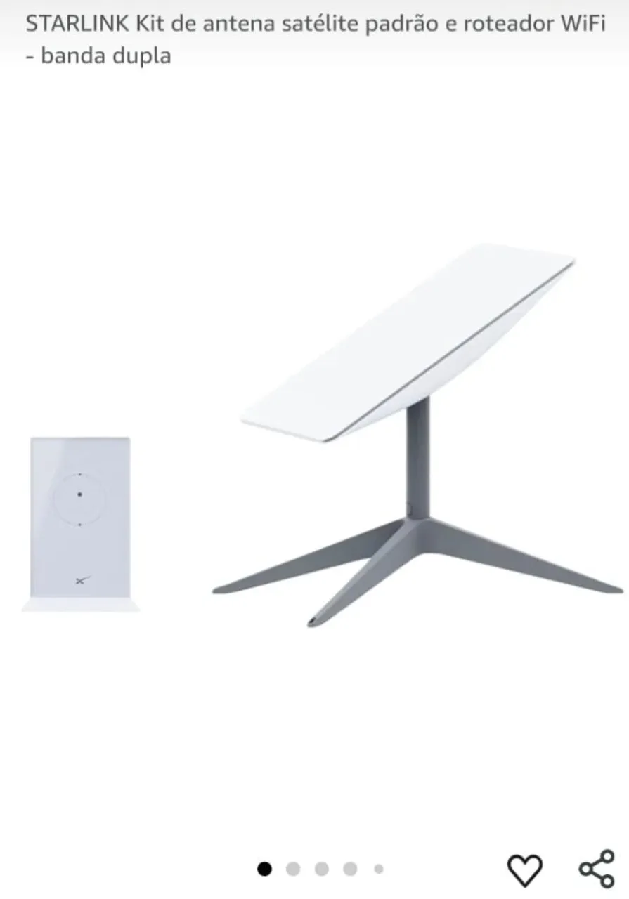 Starlink Kit de antena satélite padrão e roteador WiFi