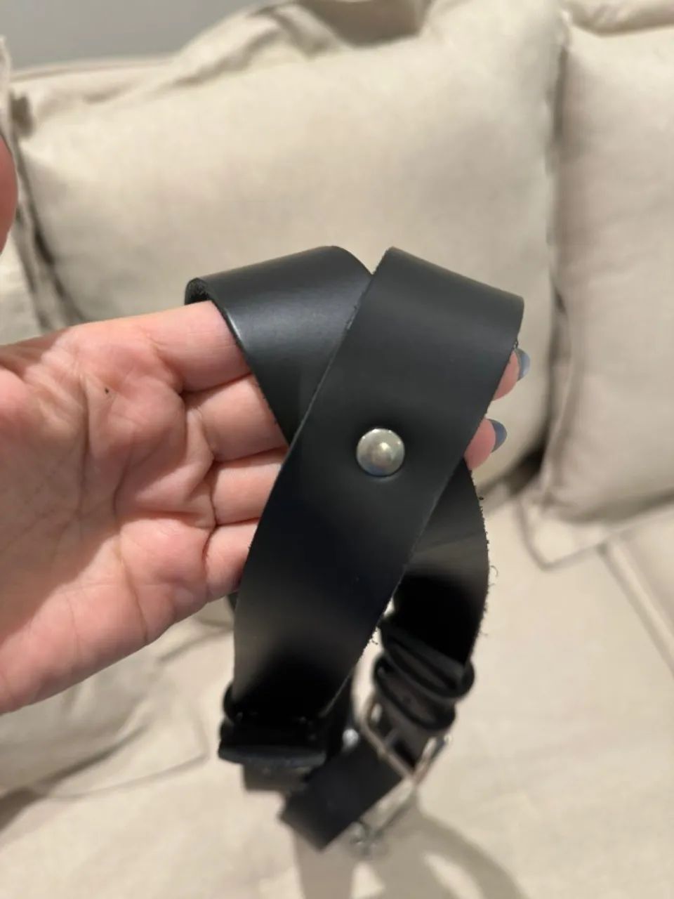 Alça Dupla Para Camera Fotografo De Couro Strap Just Live Preto - Foto 2