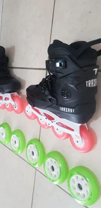 Patins Custom Traxart com Base Híbrida + Rodas High Performance 110mm/85A - Foto 2