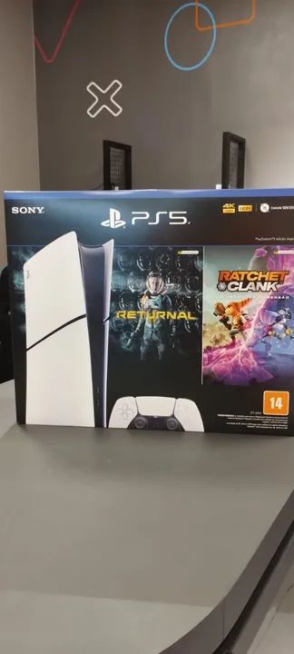 Playstation 5 Slim Digital novo lacrado 1 ano de garantia dois jogos, aceito seu ps4 - Foto 2