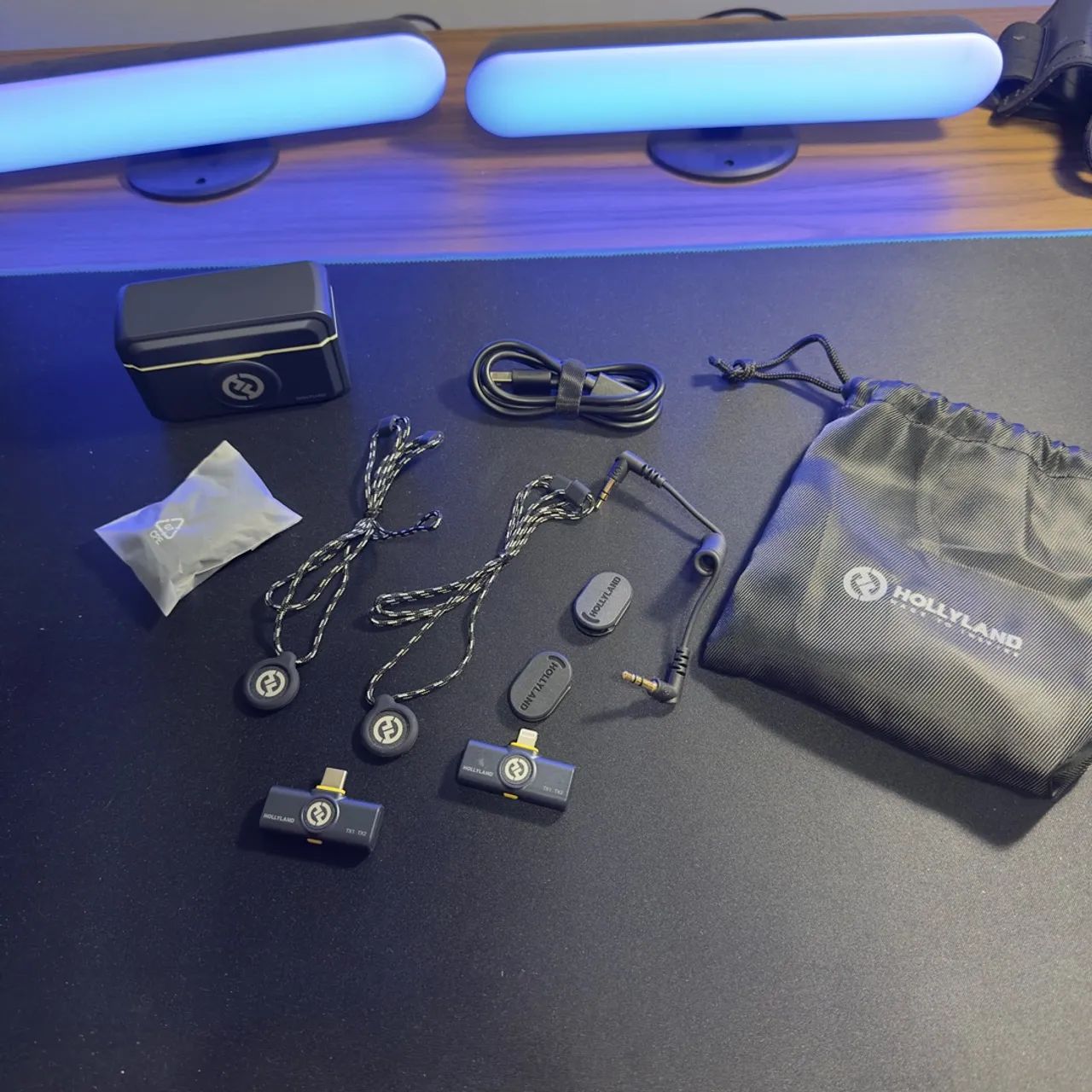 Microfone sem fio Hollyland Lark M2 Duo Combo Lightning USB-C - Foto 4