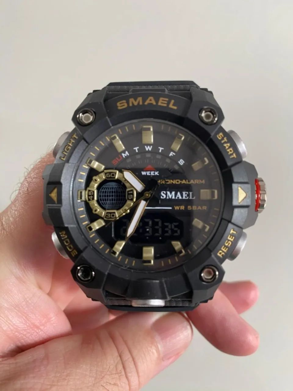 MAEL-Relógio de pulso impermeável Dual Time Display para homens, relógio esportivo  - Foto 3