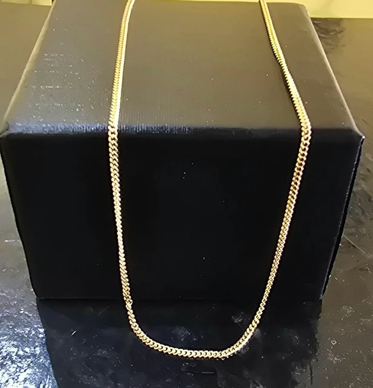 Cordão com pingente gota em ouro 18k - Foto 4