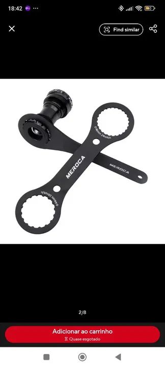 Chave movimento central DUB Sram top zero na embalagem  - Foto 4