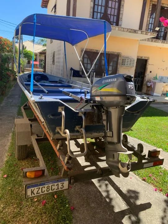 Barco+motor+carretinha, com todos os acessórios  - Foto 7