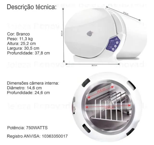 Autoclave Amora 4L + Cuba ultrassonônica Cristófoli - Foto 2