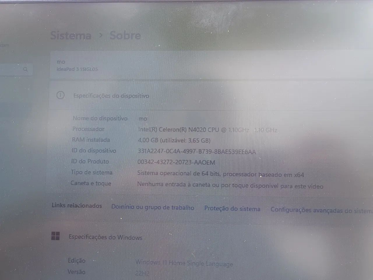 Notebook Lenovo IdeaPad 1 i3-1215U 4GB 256GB SSD Cloud Grey - Foto 6