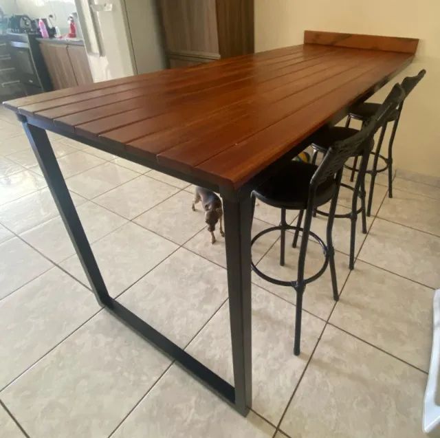 Mesa madeira bem conservada - Foto 2