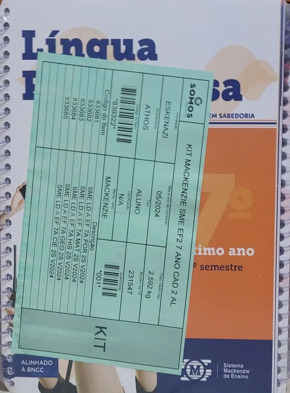 Kit Mackenzie 7º ano NOVO - Caderno e material escolar   - Foto 3
