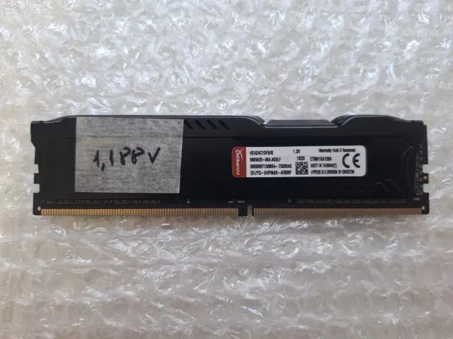 Memoria Kingston HyperX Fury 8GB (1x8) DDR4 2400MHz Preta, HX424C15FB/8