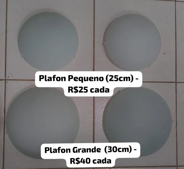 Plafon 25cm e 30cm - A PARTIR DE R$20 - OPORTUNIDADE - RETIRADA IMEDIATA
