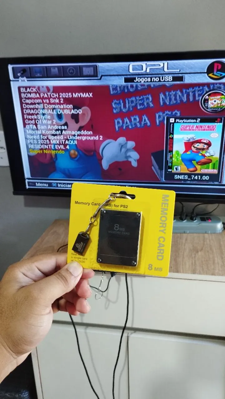 Kit Pendrive + Memory Card Ps2