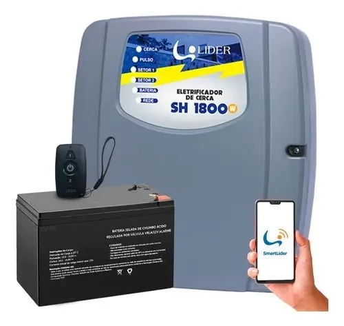 Central Choque E Alarme Wifi Arme Pelo App Lider + Bateria