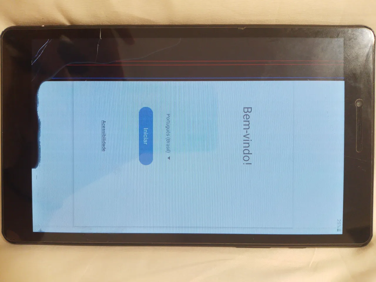 Tablet samsung A7 com display queimado