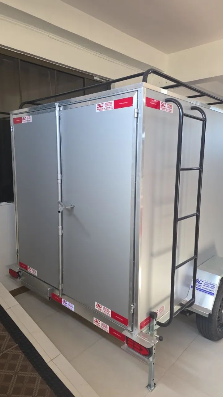 Carretinha Bau!!! Mini Trailer e Cargas!!! 1,50x2,00!!! Nova!!! Sob Encomenda!!! - Foto 4