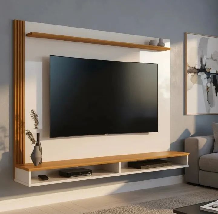 Painel Off-white Com Preteleira