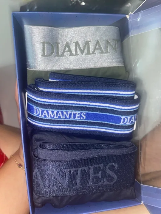 Cueca Boxer Diamantes m g gg