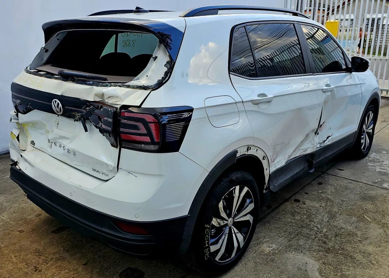 Sucata Volkswagen T-Cross 1.0 TSI 2021 Aut Motor Cambio Suspensão Airbag Capo Parachoque - Foto 5