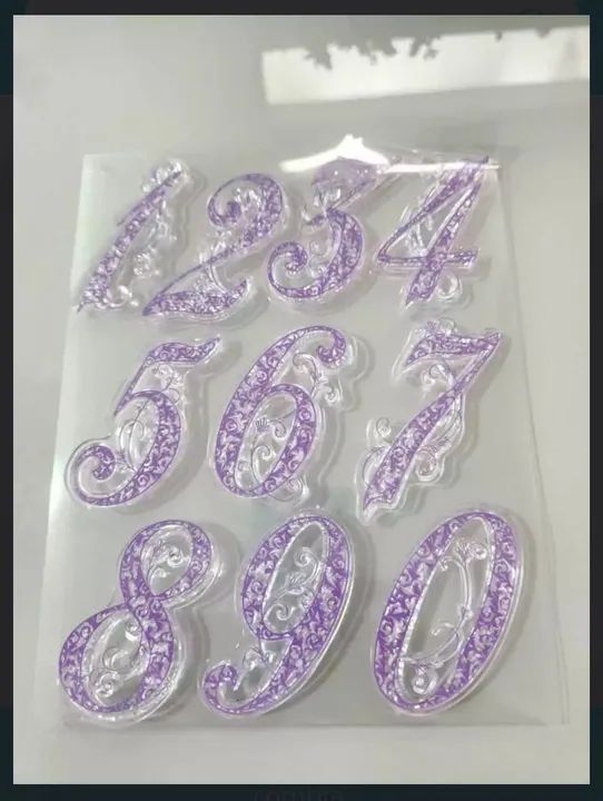 Carimbos de números de silicone para bolo  - Foto 3