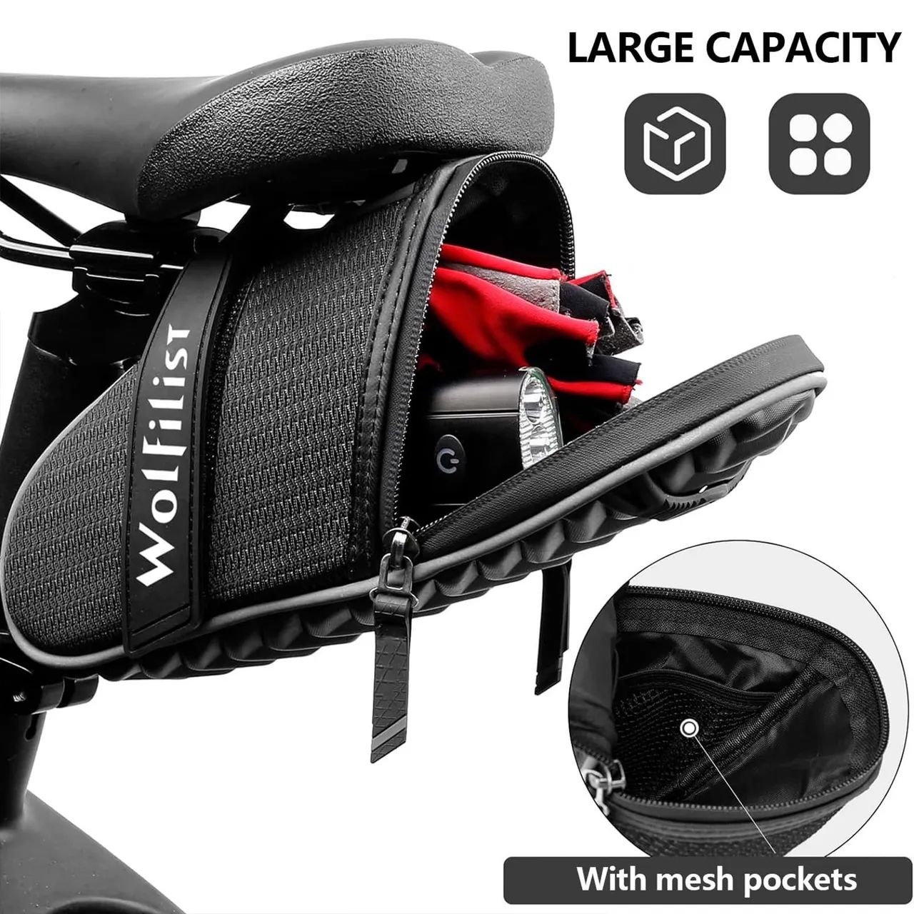 Bolsa de Selim para Bicicleta Wolfilist - Foto 2