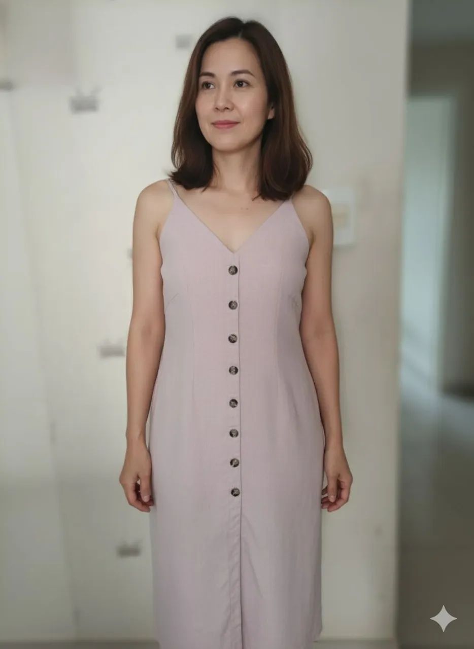 Aqua vestido linho M Midi 70,00