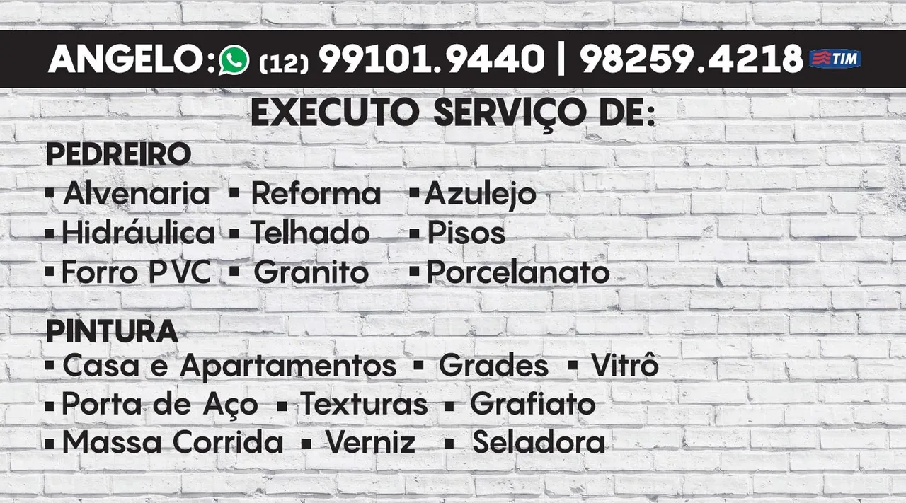 Pedreiro e pintura