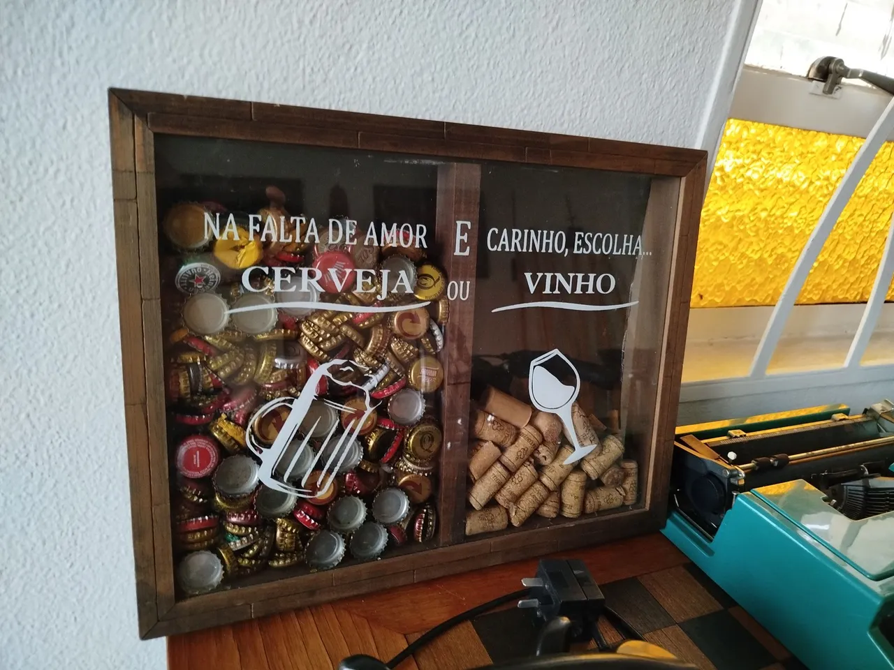 Quadro Decorativo Cerveja e Vinho