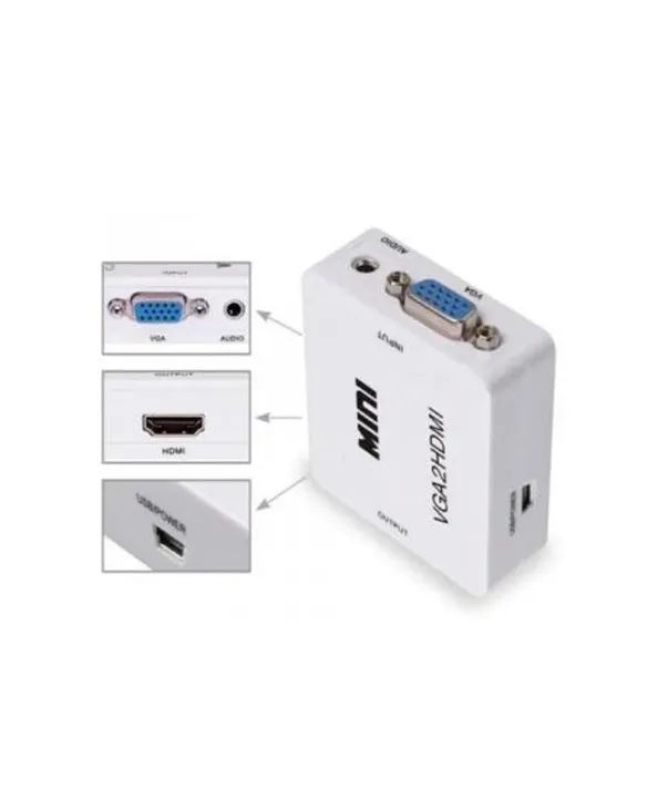 ADAPTADOR CONVERSOR VGA FEMEA PARA HDMI FEMEA TOMATE MTV-612 - Foto 2