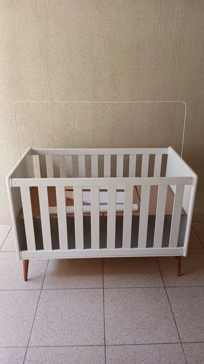 Berço Theo Retrô Móveis Reller Branco